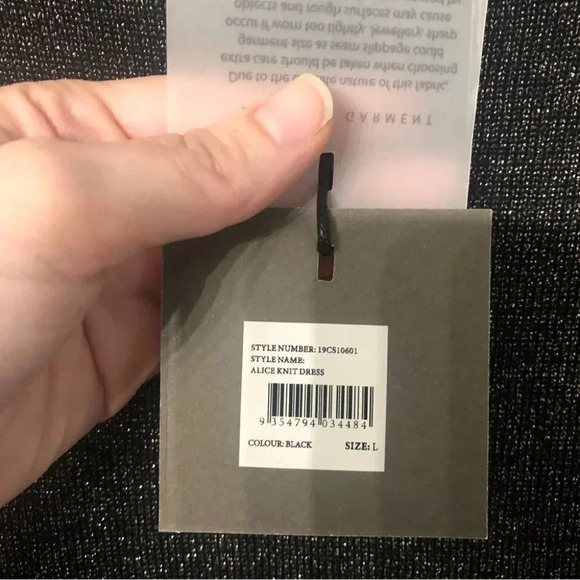 Cooper St Women’s Alice Knit Black with Silver Metallic Dress Size Large NWT - Picture 8 of 13